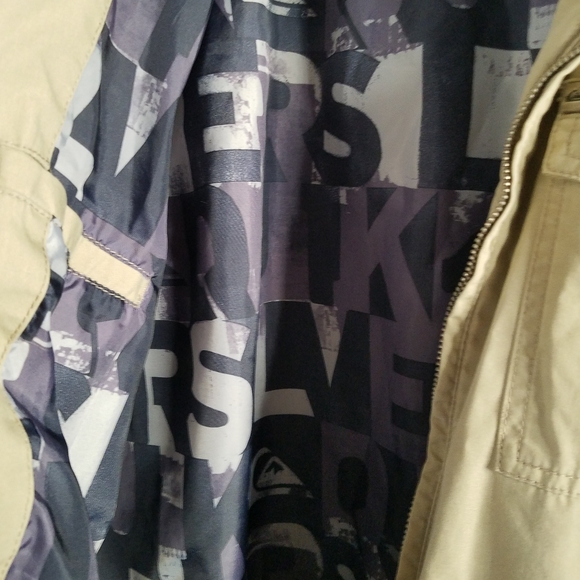 Quiksilver Tan Lightweight Zip Up Jacket SZ: L - Picture 5 of 16